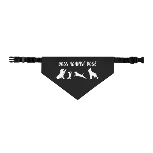 Black Dogs Against DOGE Protesting Pups Pet Bandana Collar - Stylish Accessory for Dog Lovers