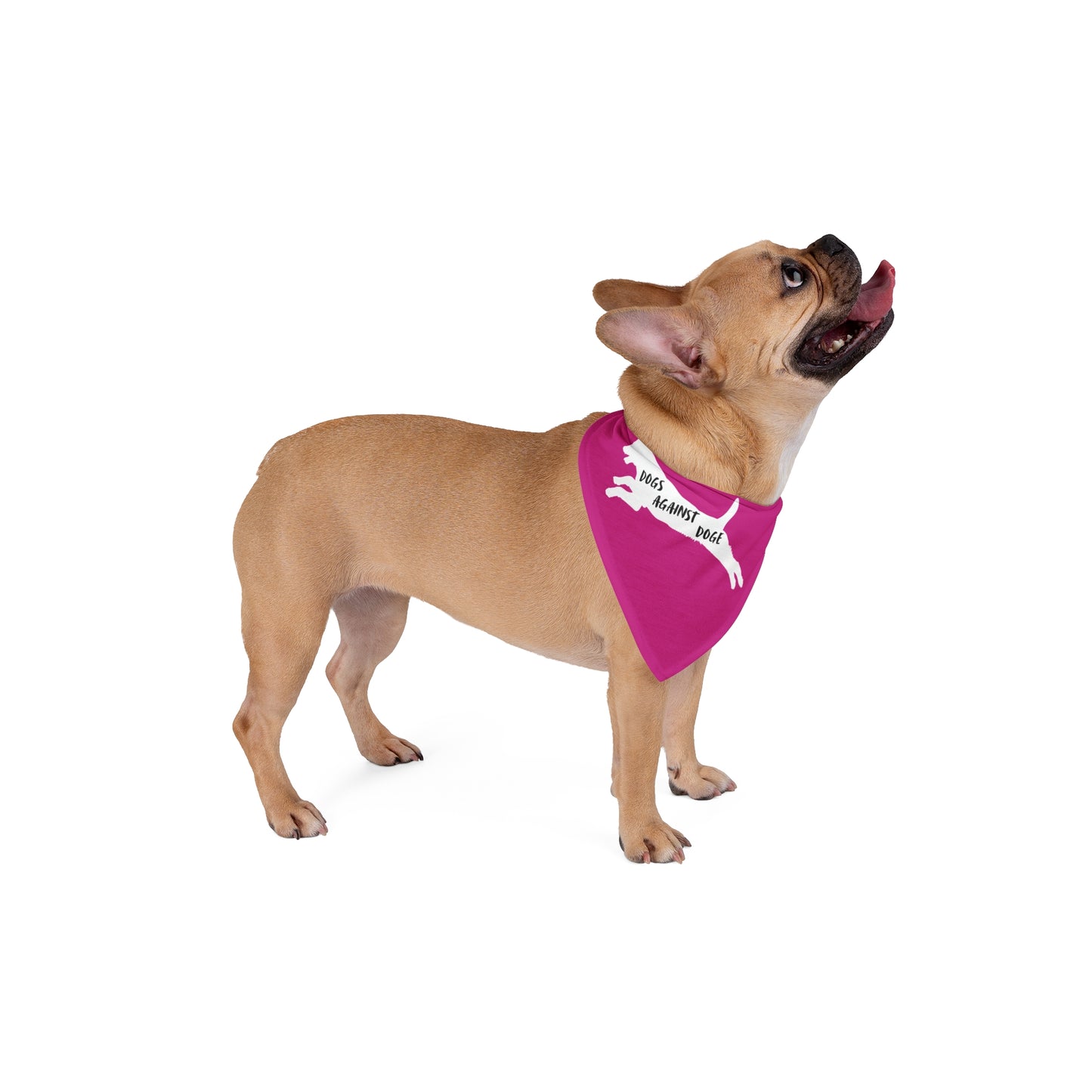 Hot Pink Lunging Pup Dogs Against DOGE Pet Bandana
