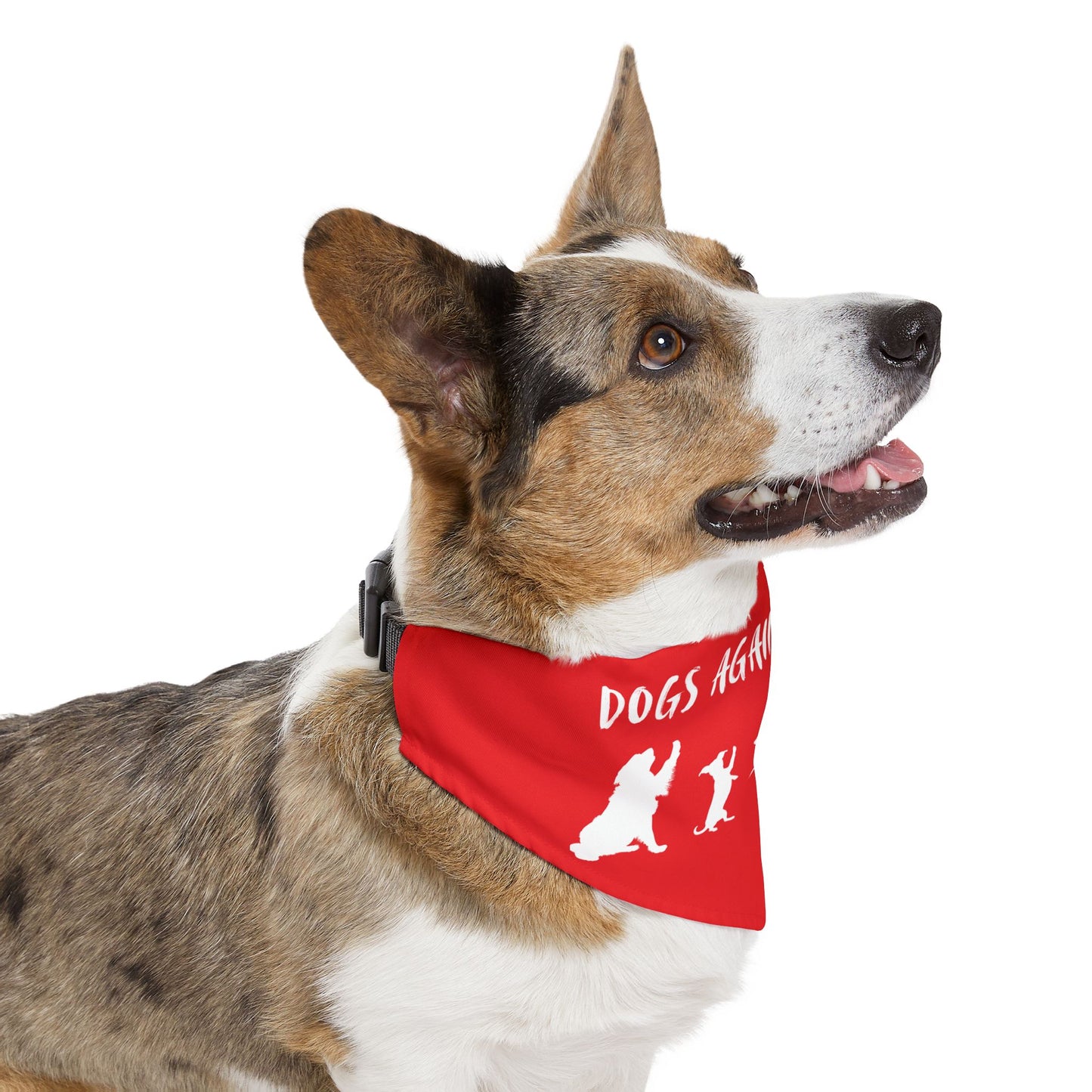 Red Dogs Against DOGE Protesting Pups Pet Bandana Collar - Stylish Accessory for Dog Lovers