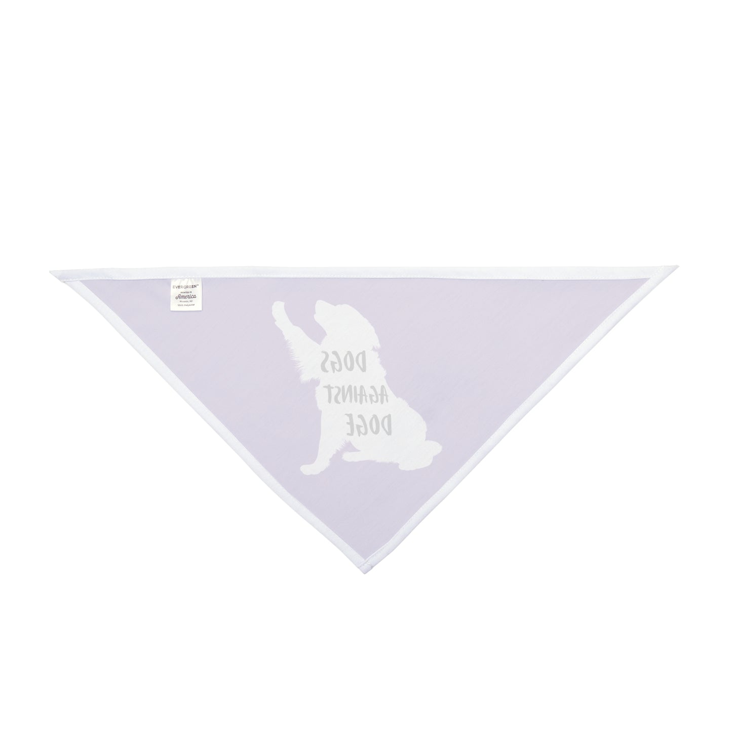 Lavender Raised Paw Dogs Against DOGE Pet Bandana