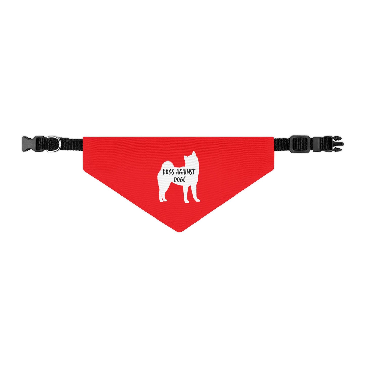 Red Dogs Against DOGE Shiba Inu Pet Bandana Collar