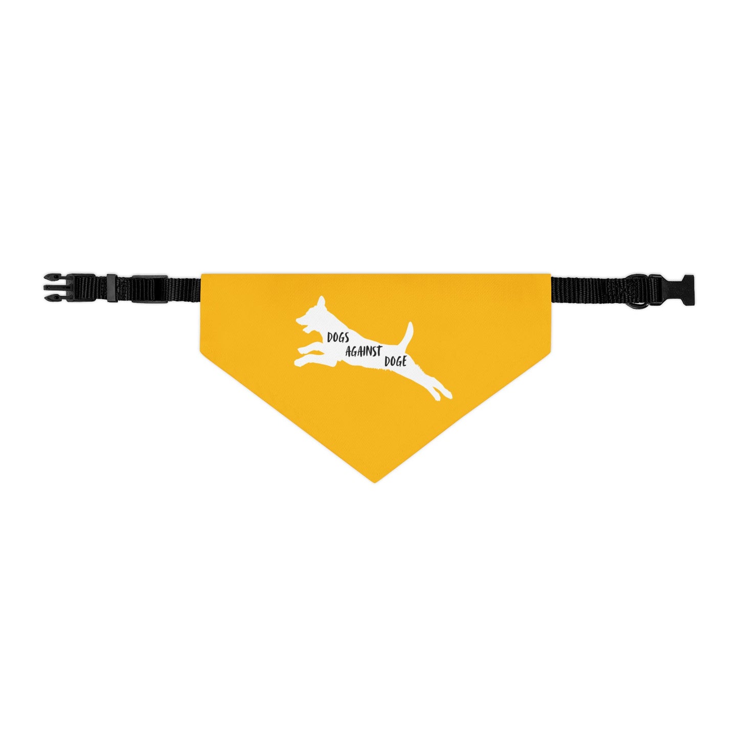 Yellow Dogs Against DOGE Lunging Pup Pet Bandana Collar