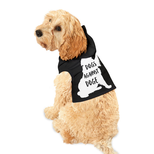 Black Dogs Against DOGE Raised Paw Pet Hoodie