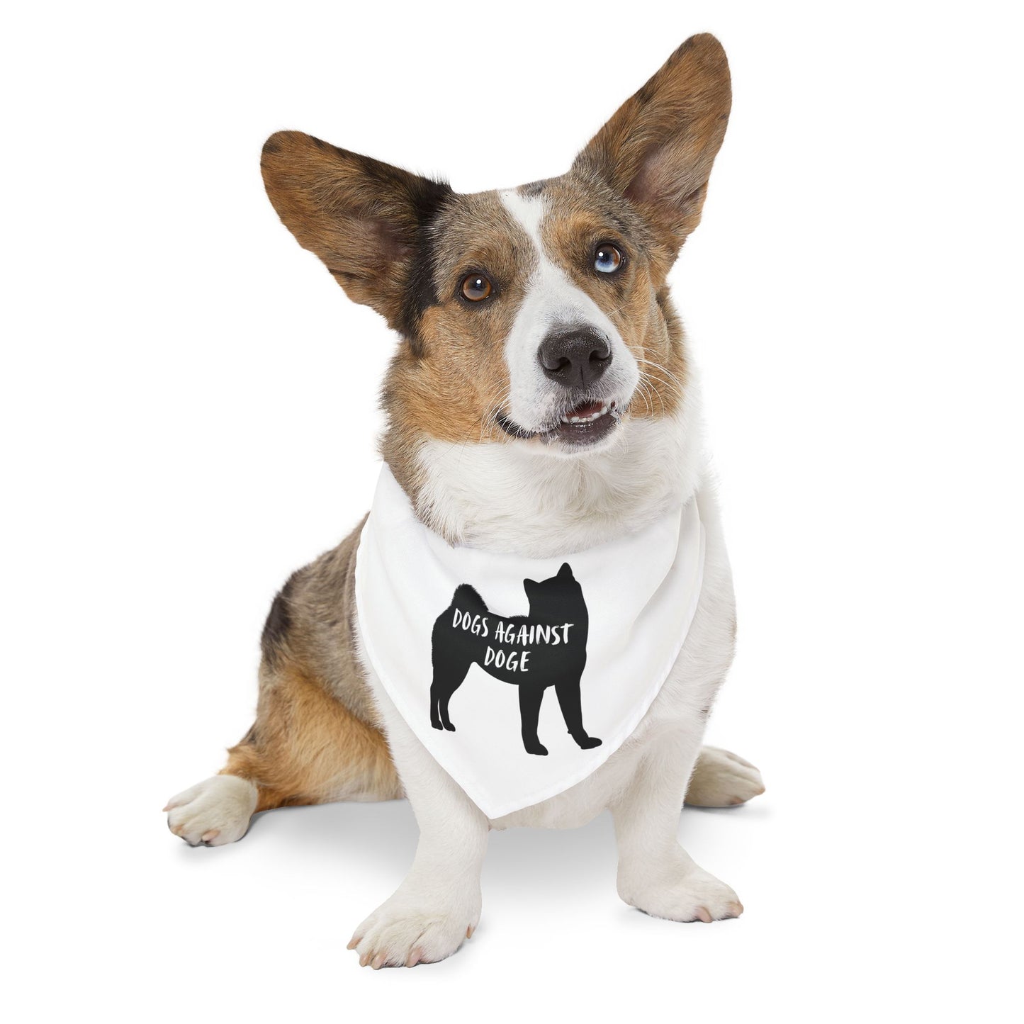 Dogs Against DOGE Shiba Inu Pet Bandana Collar