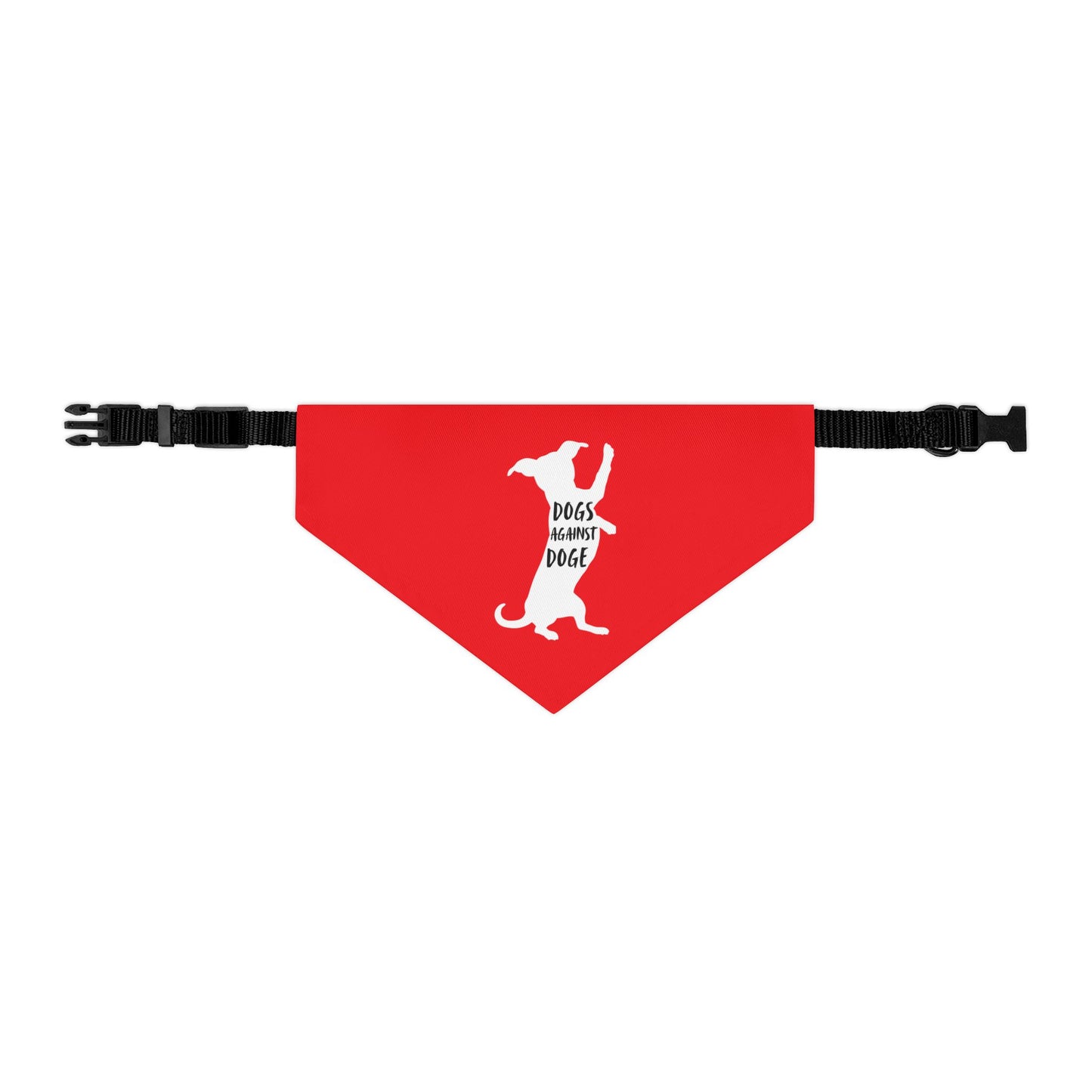 Red Wiener Dogs Against DOGE Pet Bandana Collar
