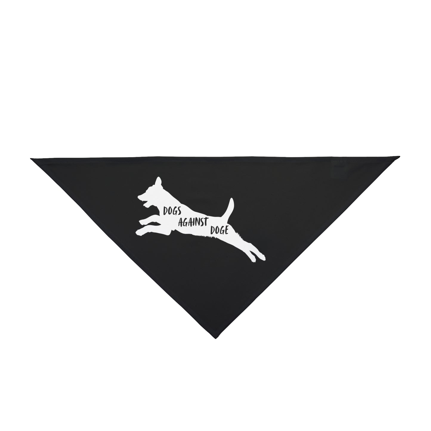 Black Lunging Pup Dogs Against DOGE Pet Bandana