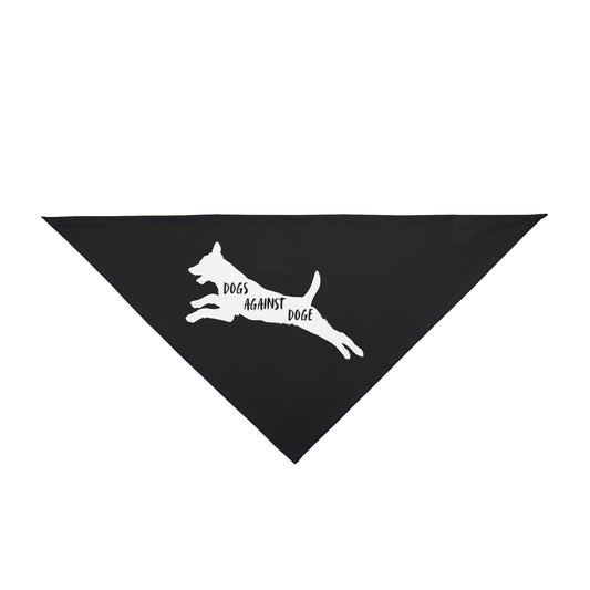 Black Lunging Pup Dogs Against DOGE Pet Bandana
