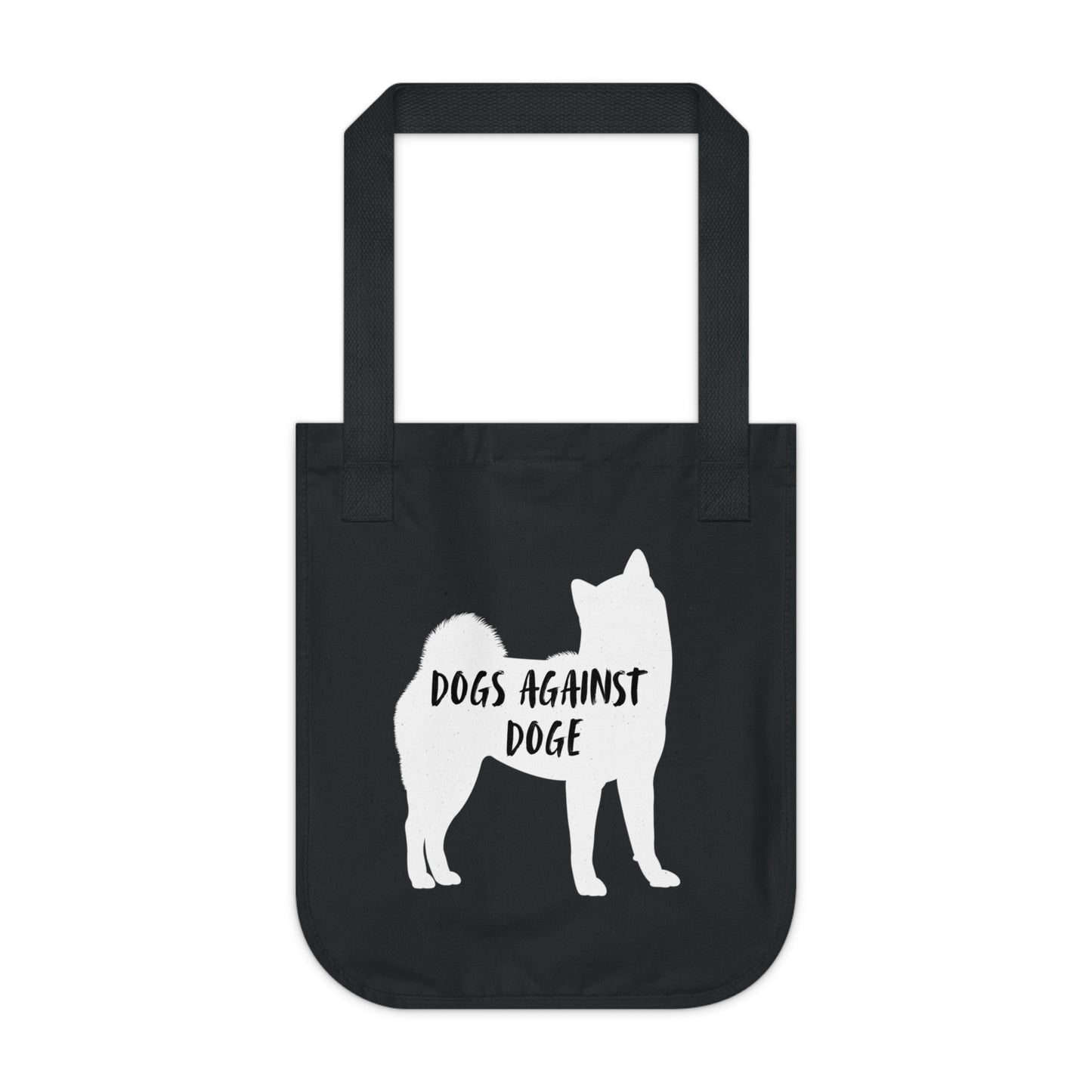 Shiba Inu Dogs Against DOGE Organic Canvas Tote Bag