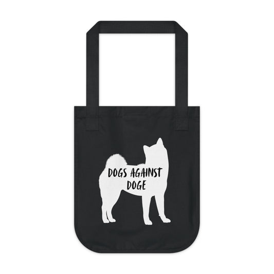 Shiba Inu Dogs Against DOGE Organic Canvas Tote Bag