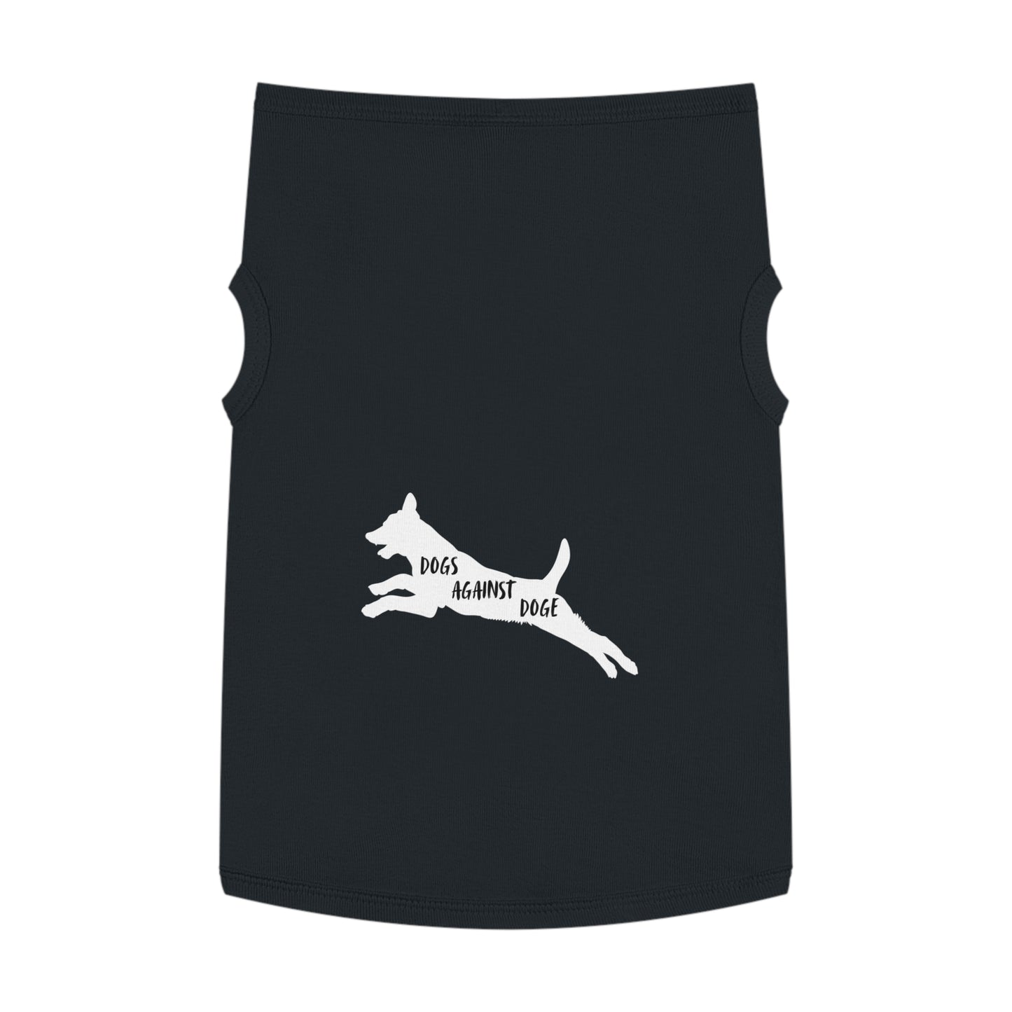 Black Lunging Pup Dogs Against DOGE Pet Tank Top