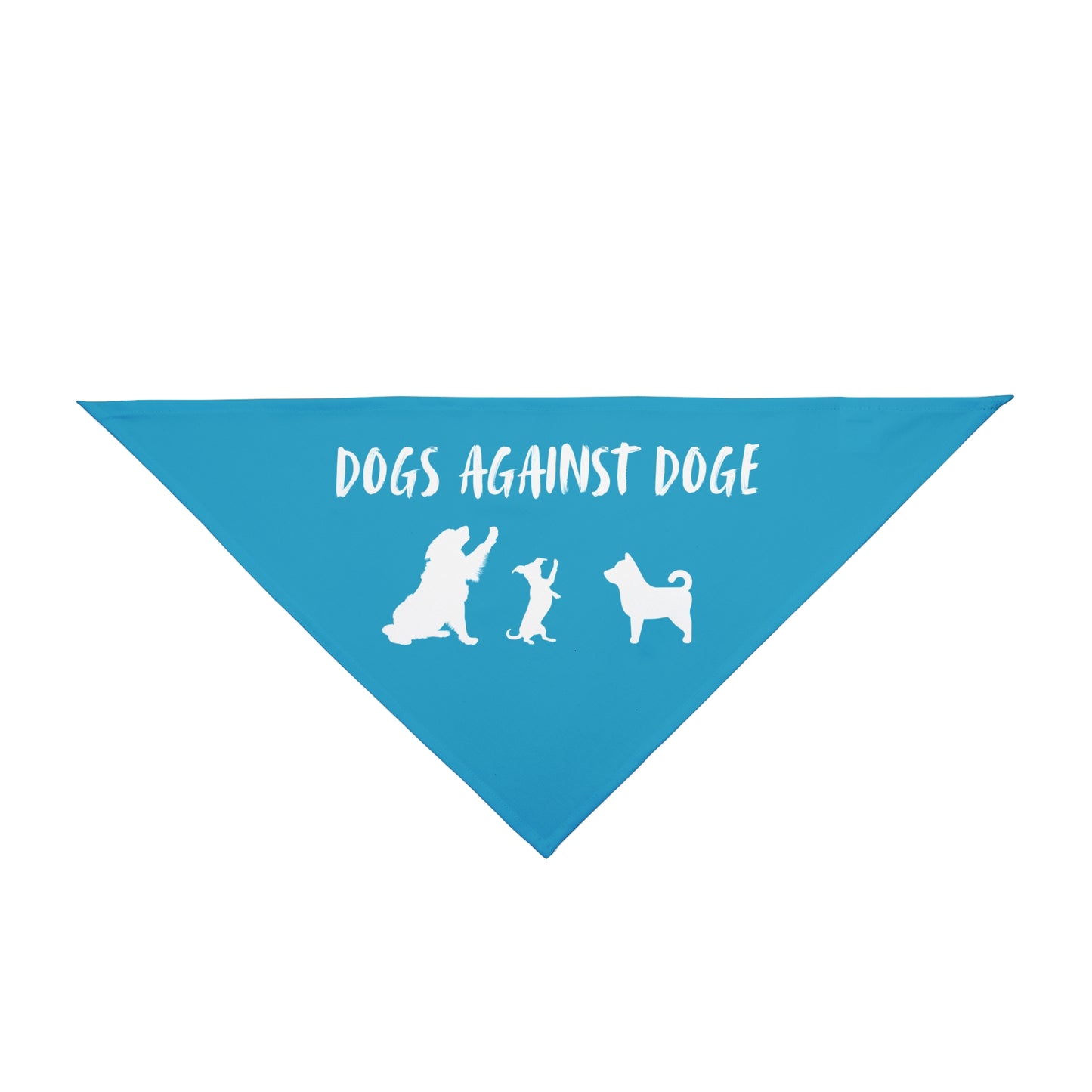 Turquoise Dogs Against DOGE "Stop the DOGE" Pet Bandana