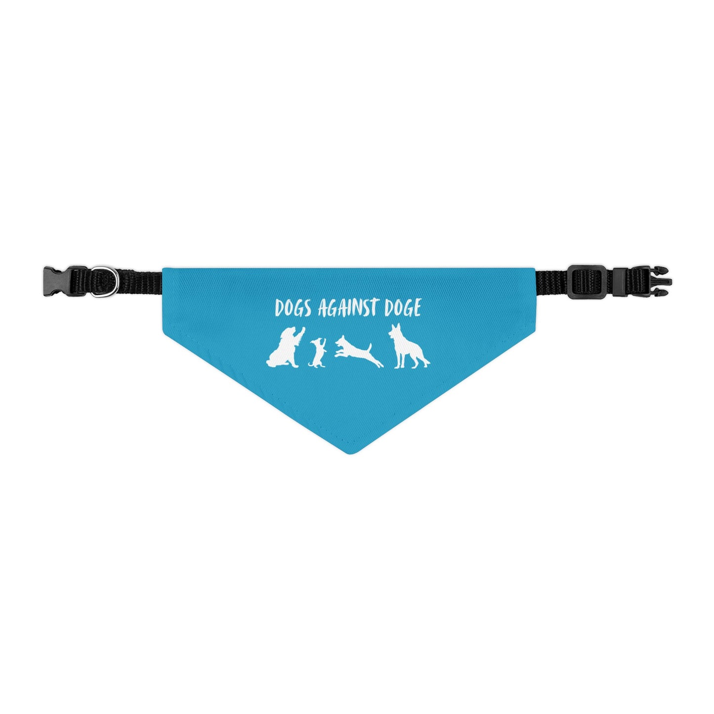 Turquoise Dogs Against DOGE Protesting Pups Pet Bandana Collar - Stylish Accessory for Dog Lovers