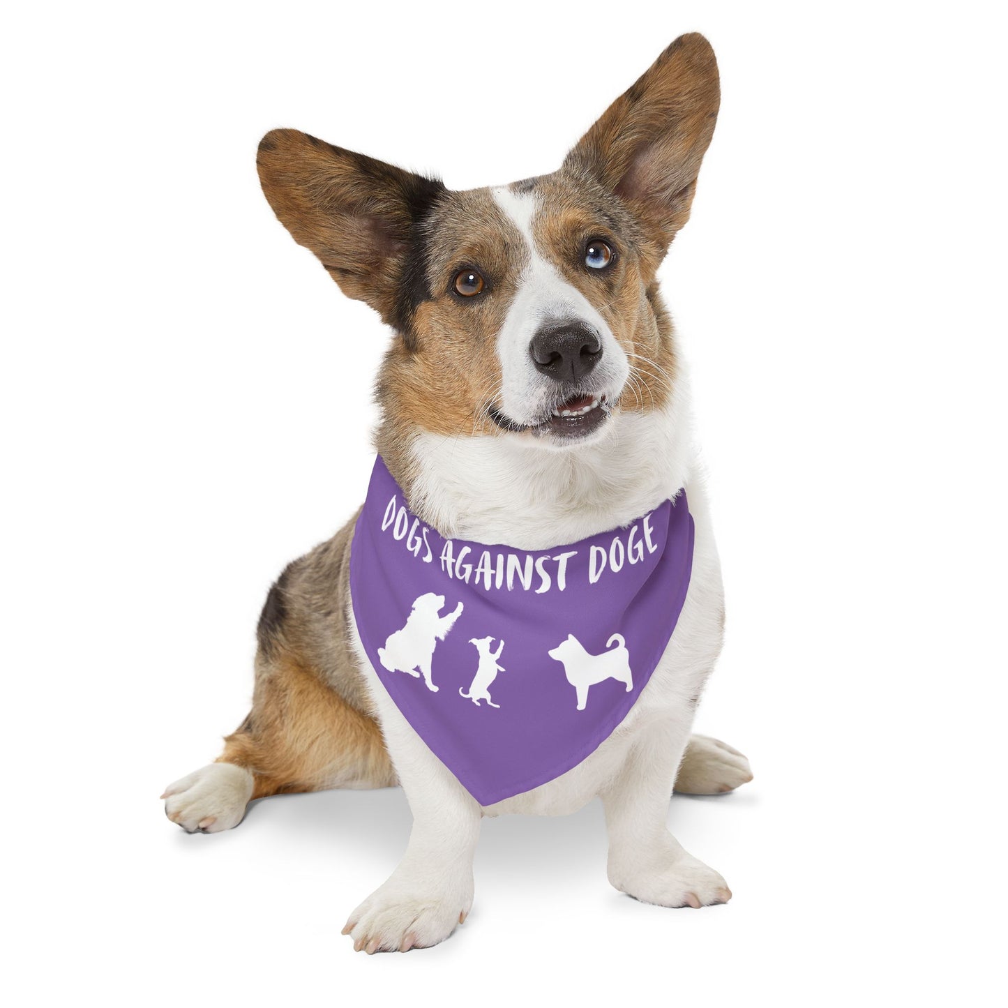Lavender Dogs Against DOGE "Stop the DOGE" Pet Bandana Collar