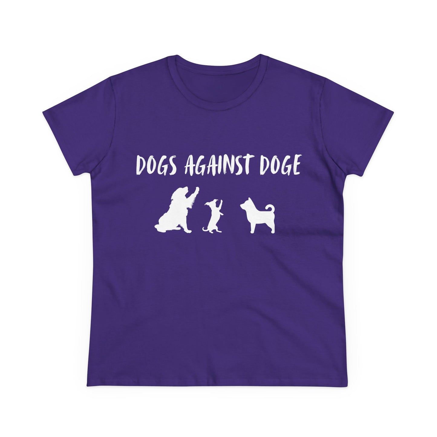Color Edition: Women's Dogs Against DOGE Cotton Tee