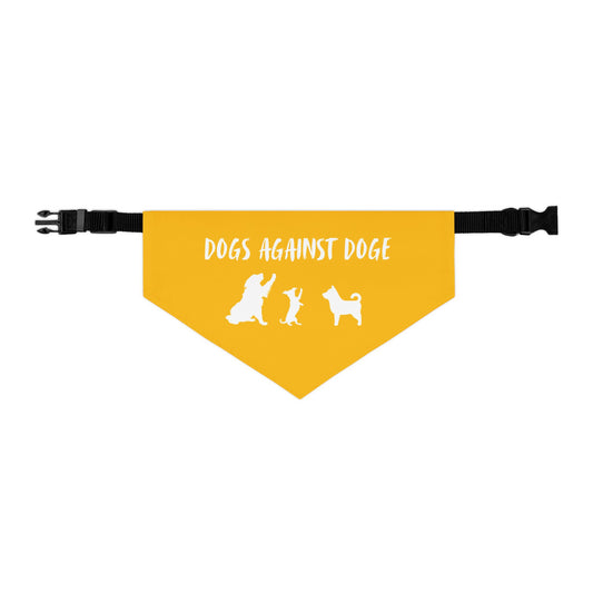Yellow Dogs Against DOGE "Stop the DOGE" Pet Bandana Collar