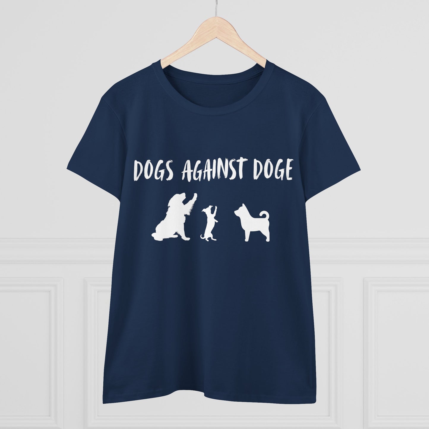 Color Edition: Women's Dogs Against DOGE Cotton Tee