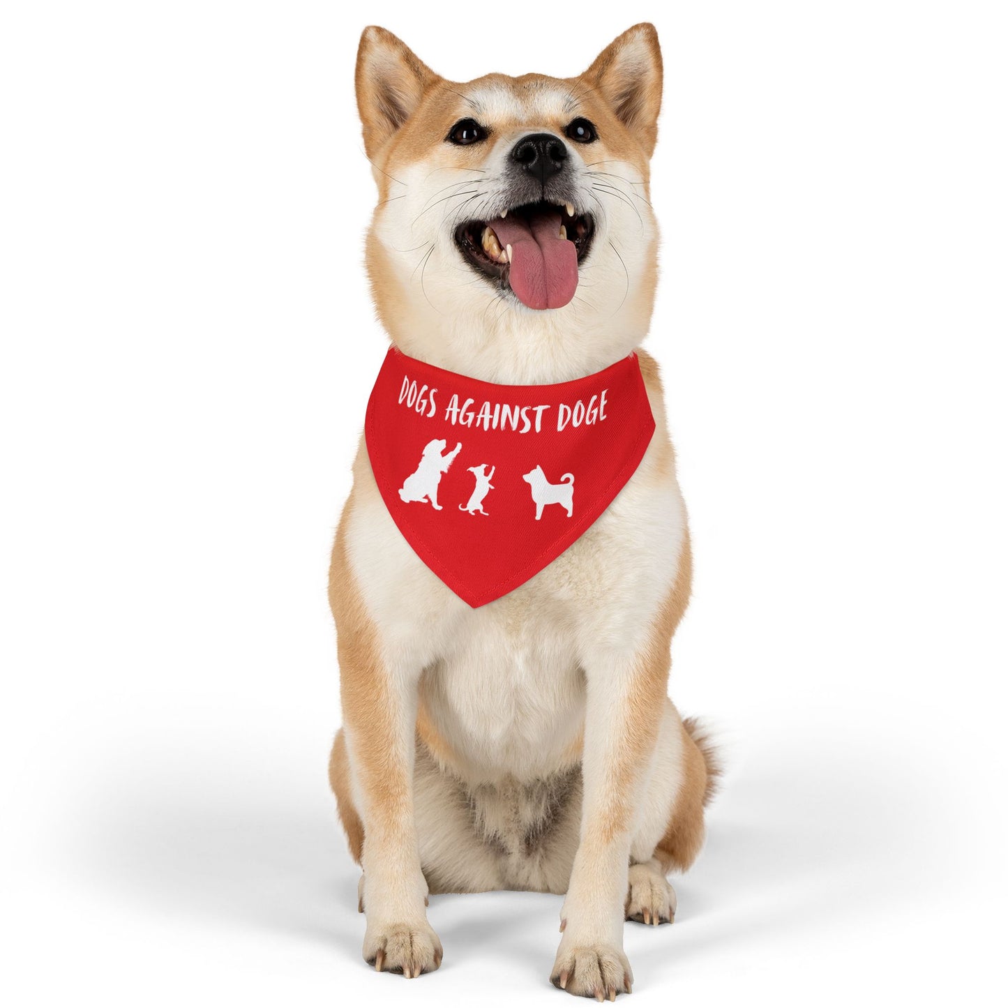 Red Dogs Against DOGE "Stop the DOGE" Pet Bandana Collar