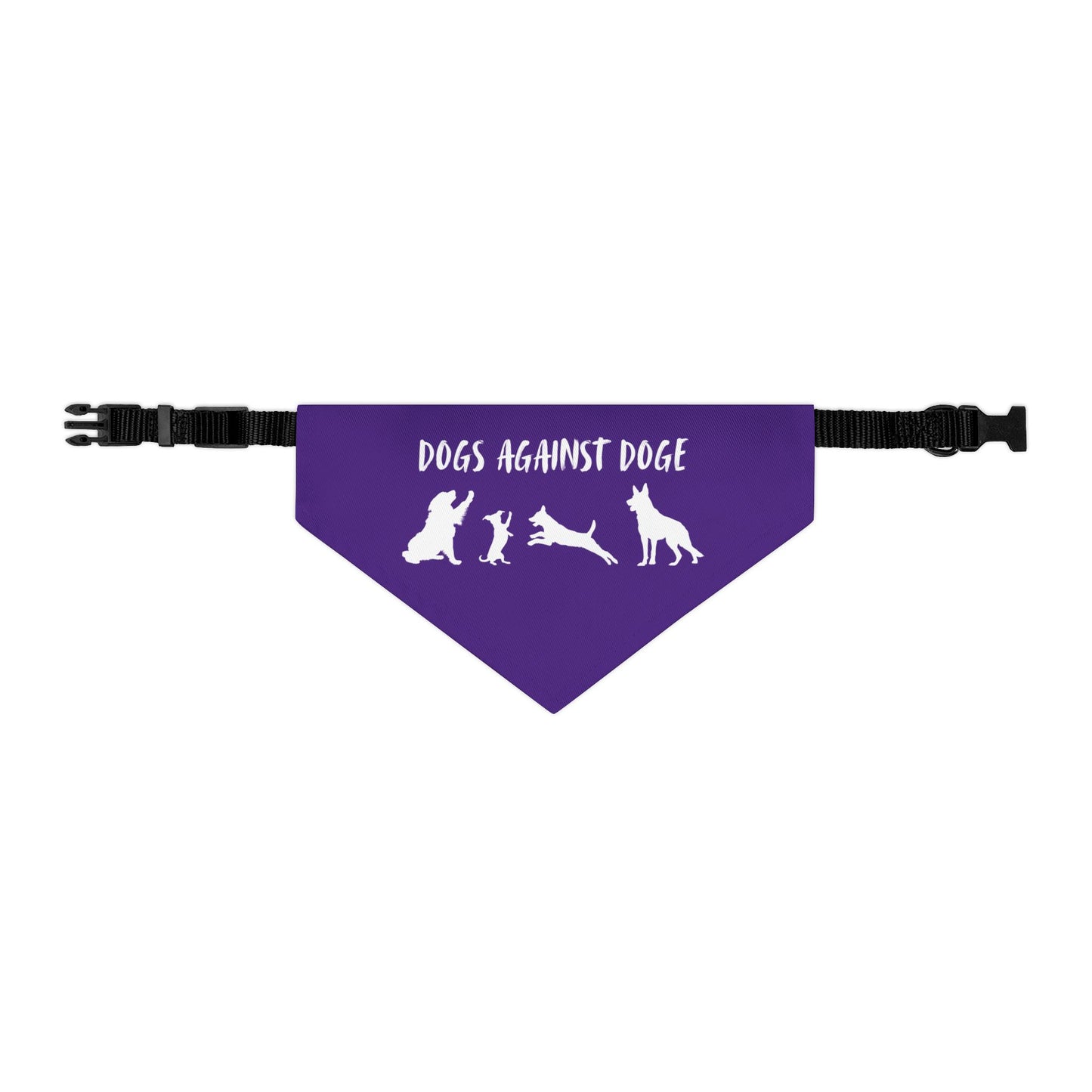 Purple Dogs Against DOGE Protesting Pups Pet Bandana Collar - Stylish Accessory for Dog Lovers