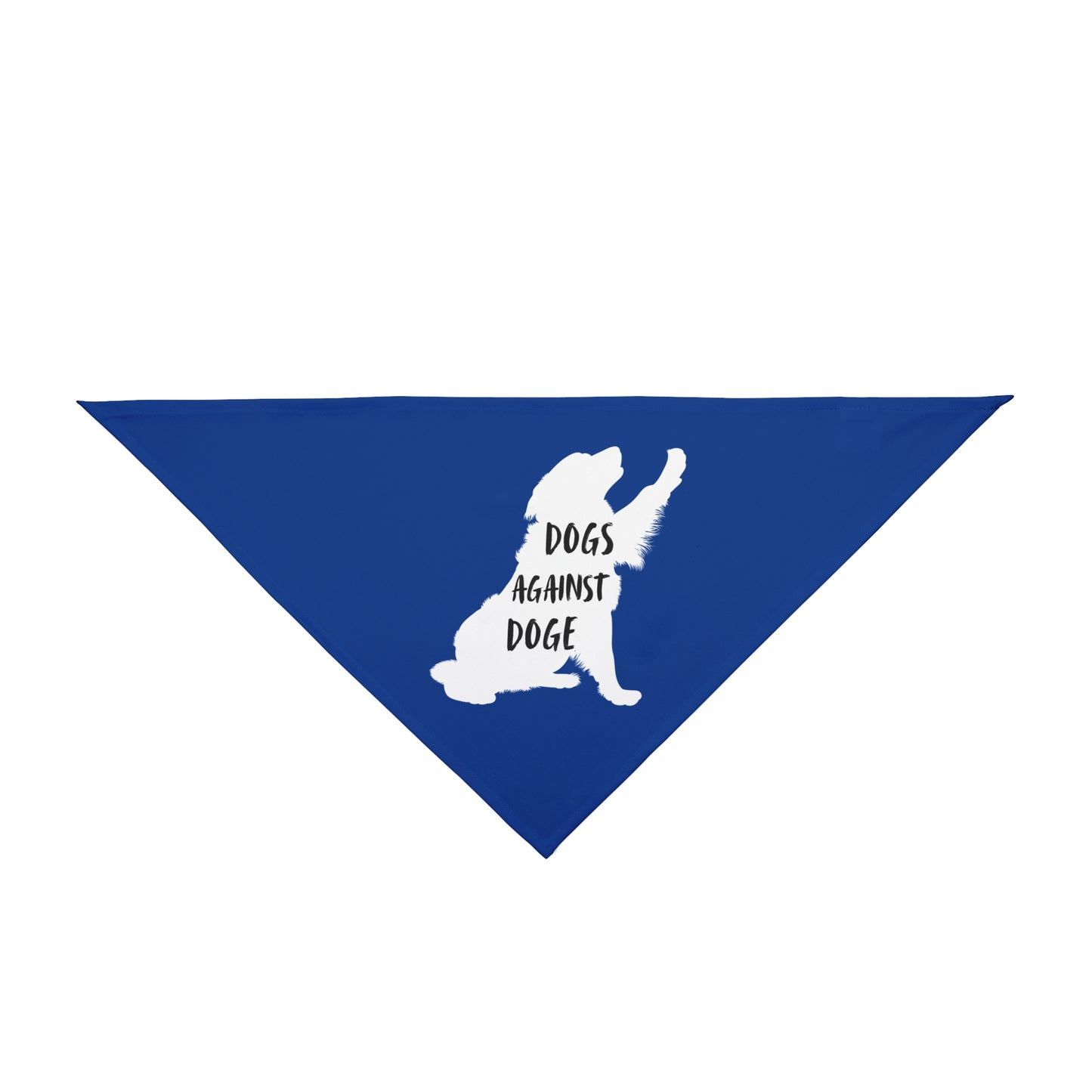 Blue Raised Paw Dogs Against DOGE Pet Bandana