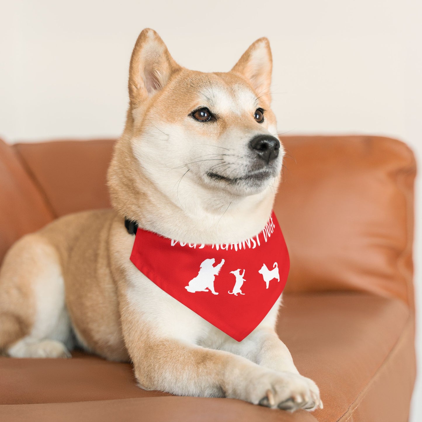 Red Dogs Against DOGE "Stop the DOGE" Pet Bandana Collar