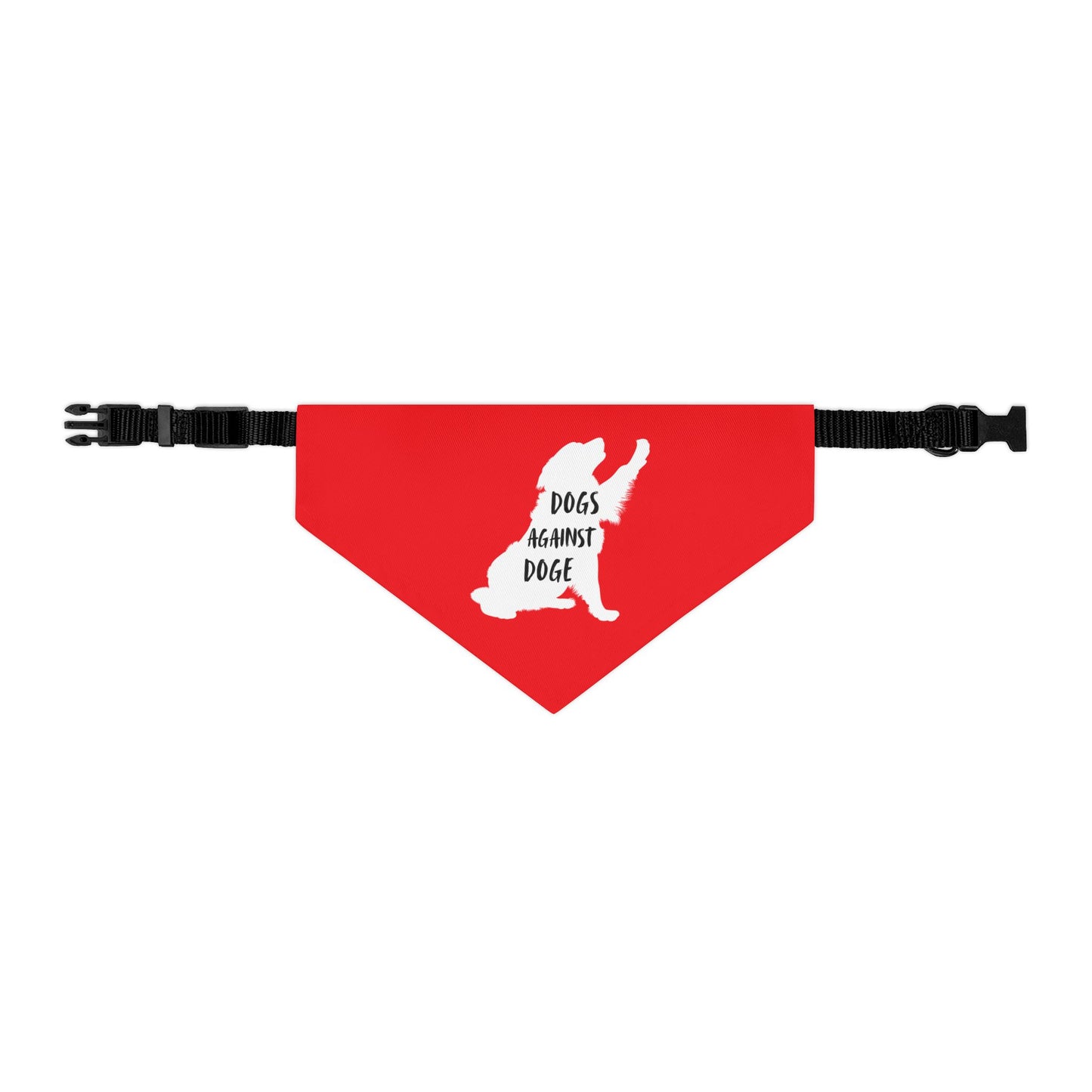 Red Dogs Against DOGE Raised Paw Pet Bandana Collar