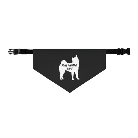Black Dogs Against DOGE Shiba Inu Pet Bandana Collar