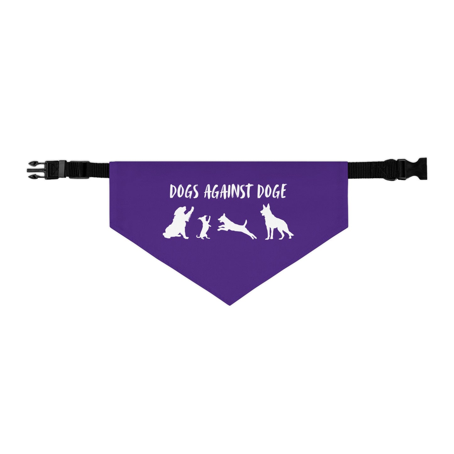 Purple Dogs Against DOGE Protesting Pups Pet Bandana Collar - Stylish Accessory for Dog Lovers