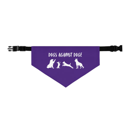 Purple Dogs Against DOGE Protesting Pups Pet Bandana Collar - Stylish Accessory for Dog Lovers
