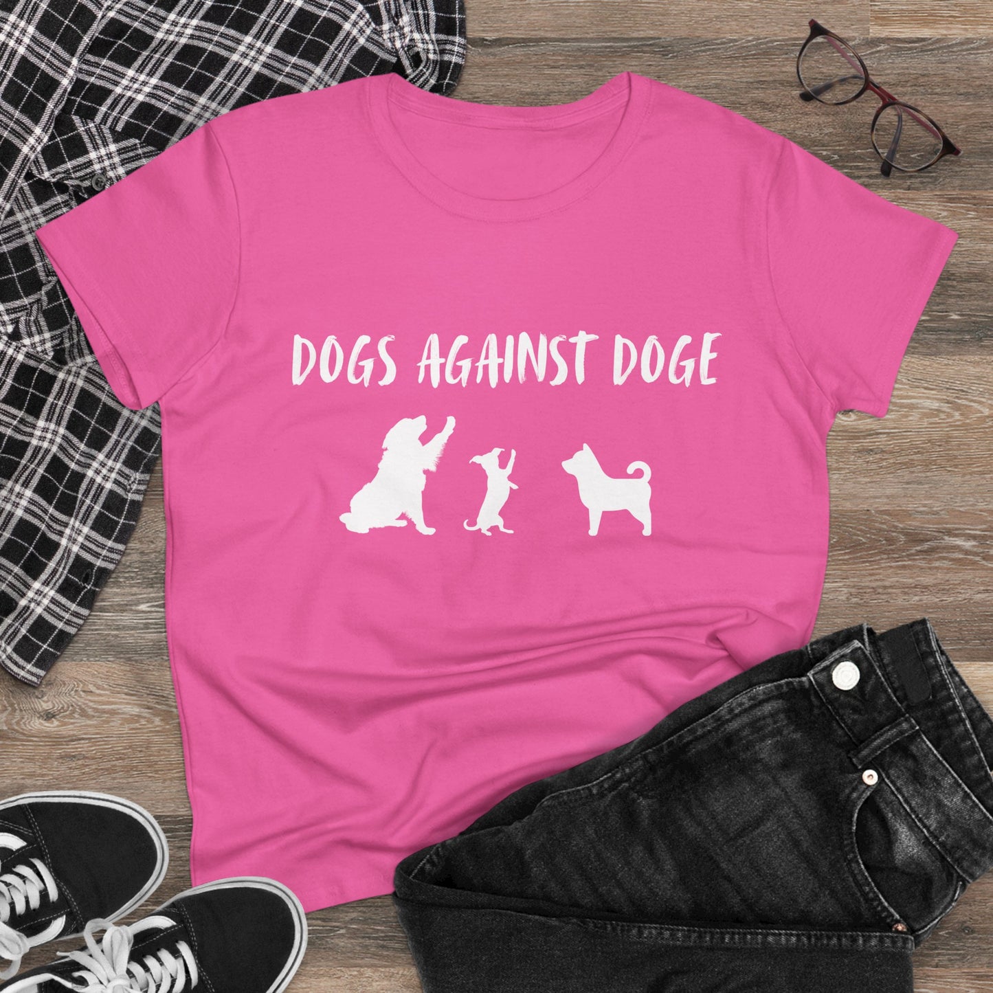 Color Edition: Women's Dogs Against DOGE Cotton Tee