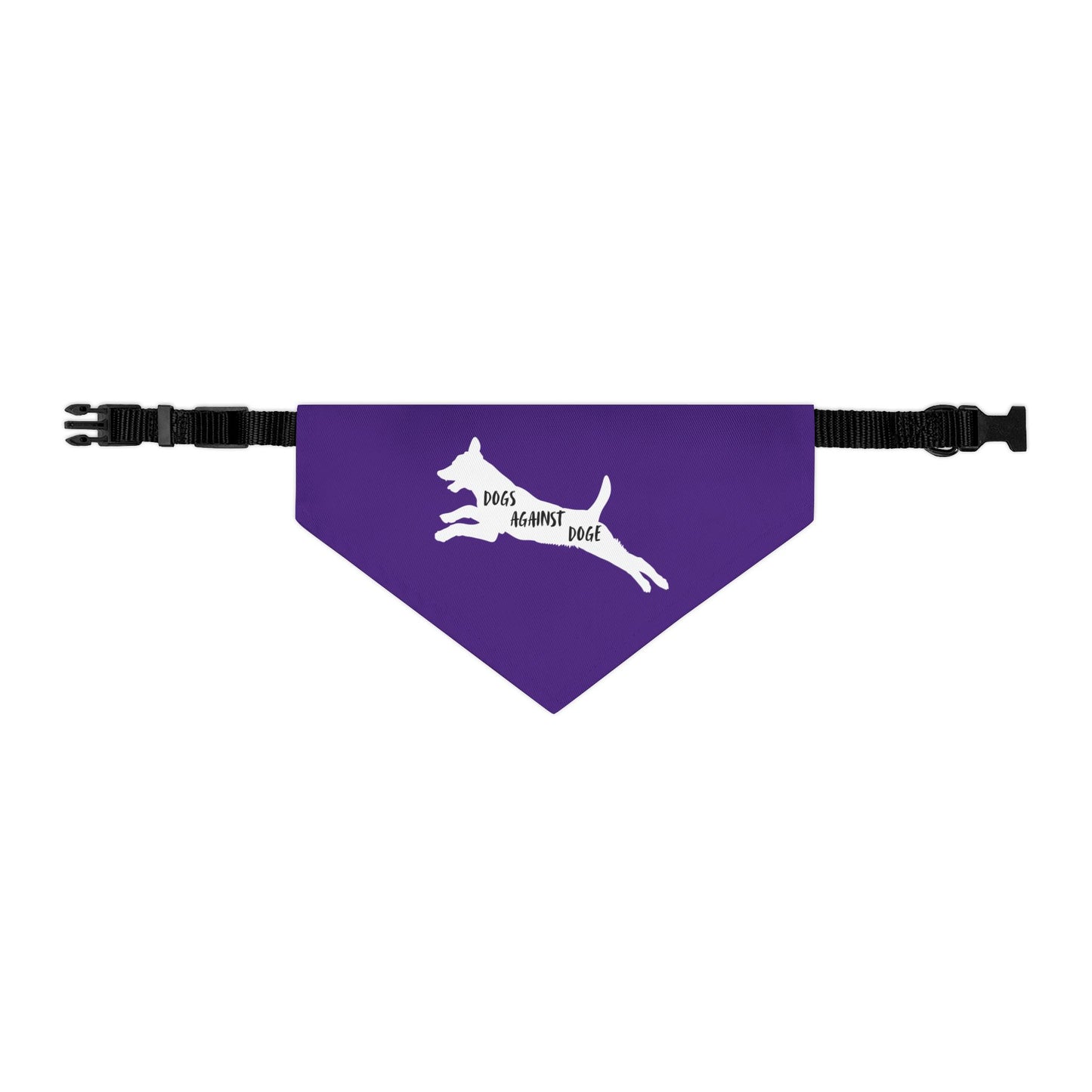 Purple Dogs Against DOGE Lunging Pup Pet Bandana Collar