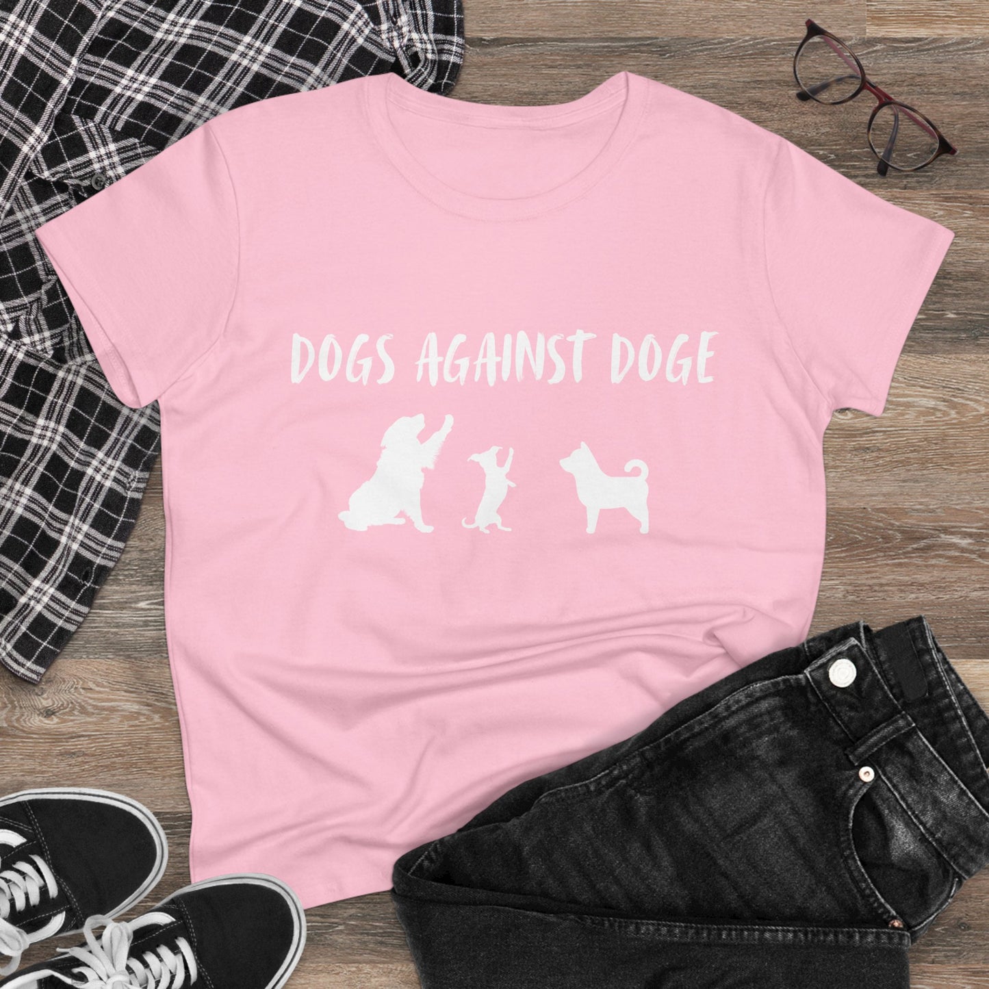 Color Edition: Women's Dogs Against DOGE Cotton Tee