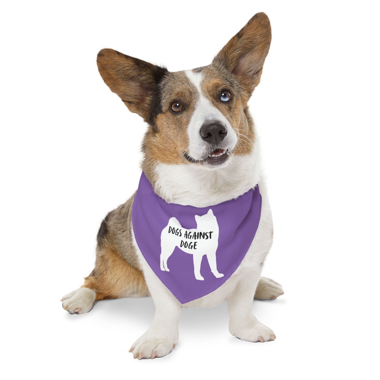 Lavender Dogs Against DOGE Shiba Inu Pet Bandana Collar