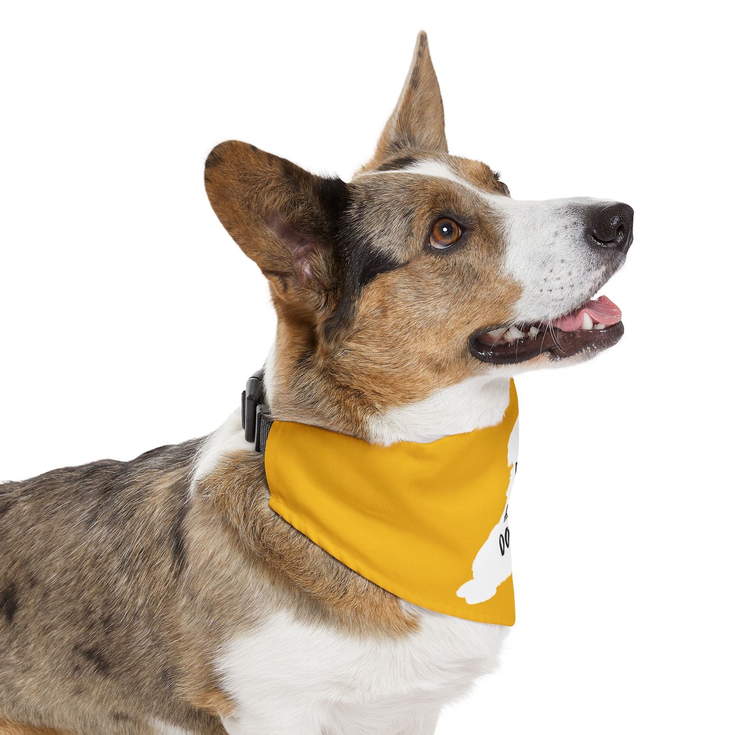 Yellow Dogs Against DOGE Raised Paw Pet Bandana Collar