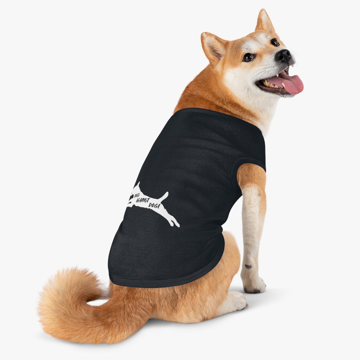 Black Lunging Pup Dogs Against DOGE Pet Tank Top