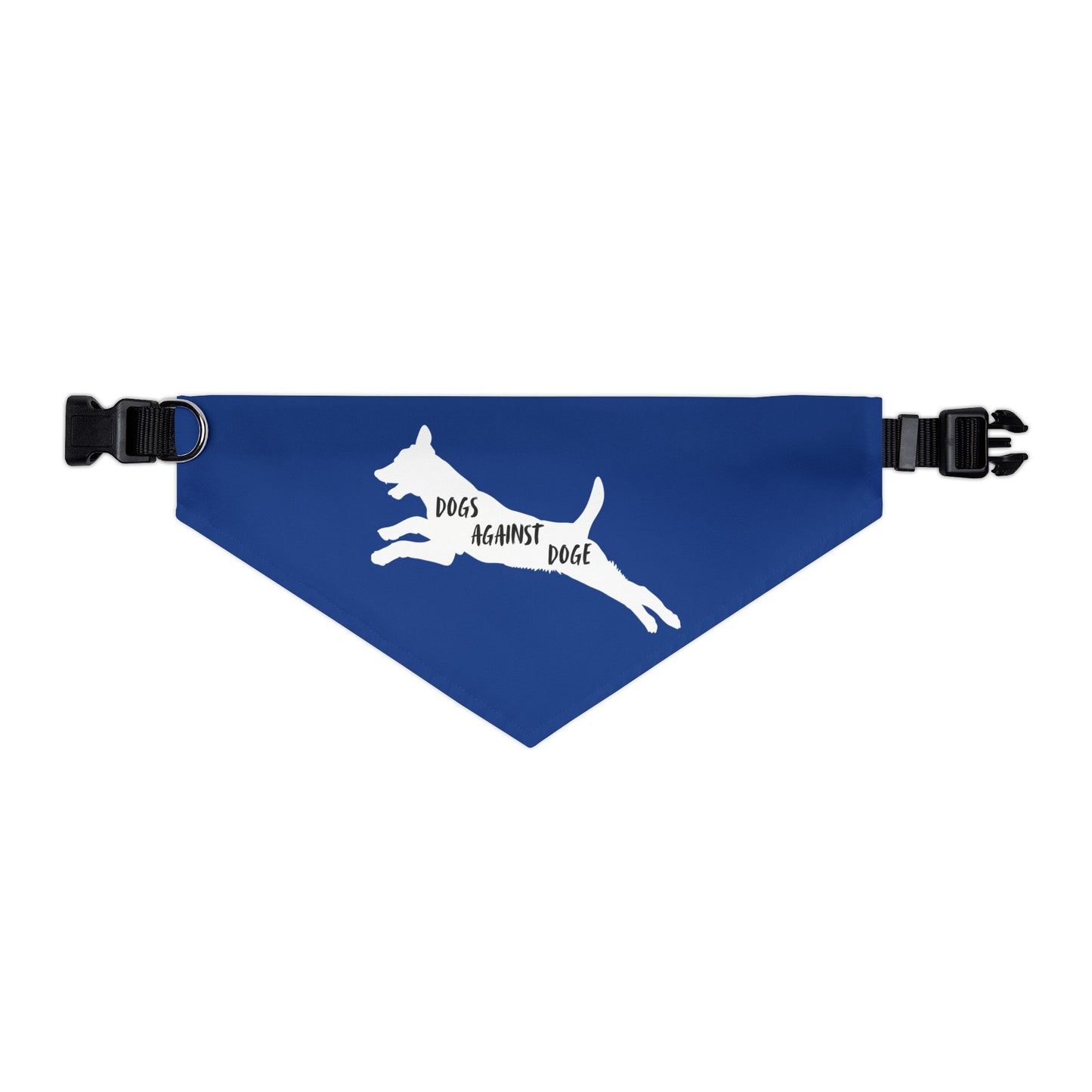Blue Dogs Against DOGE Lunging Pup Pet Bandana Collar