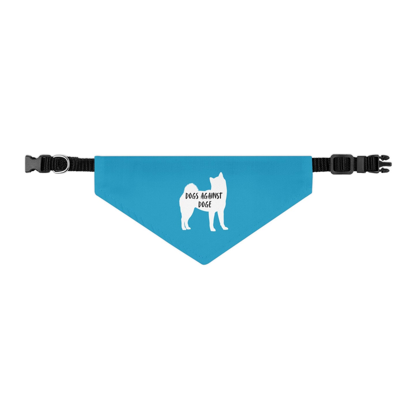 Turquoise Dogs Against DOGE Shiba Inu Pet Bandana Collar