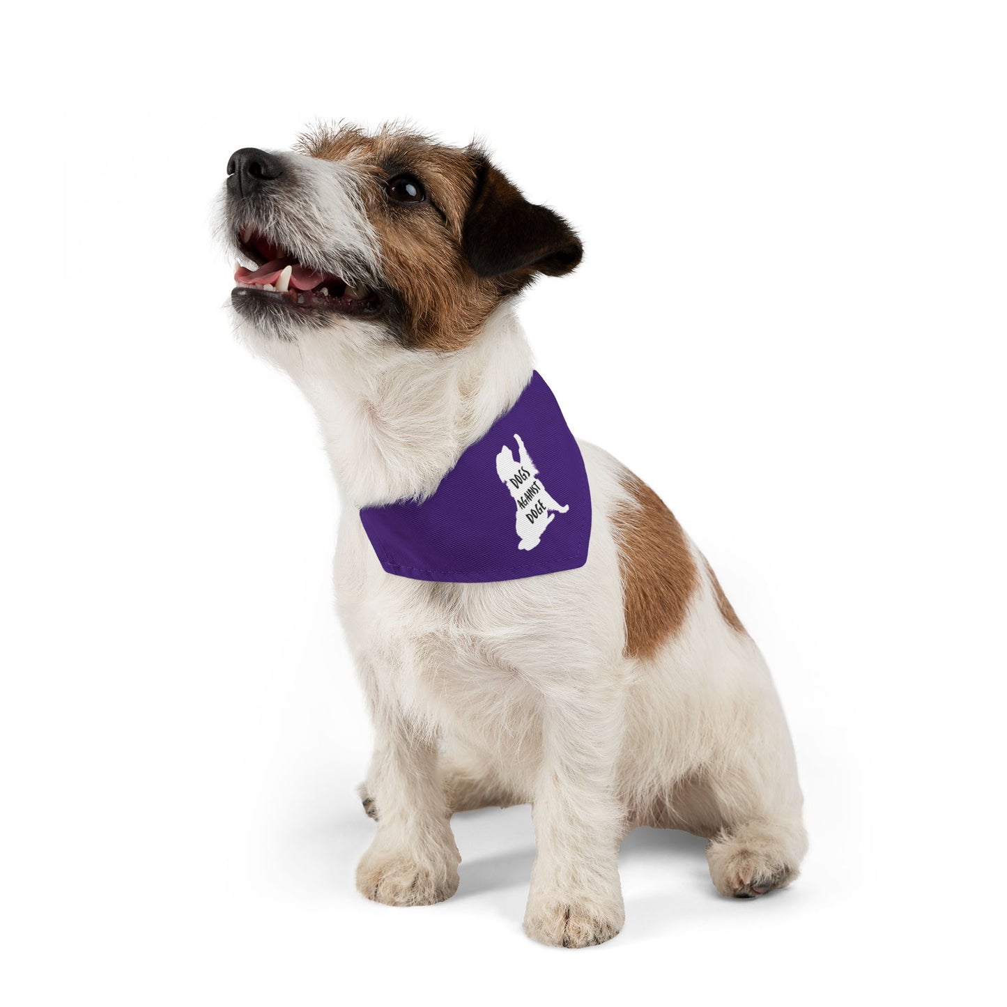 Purple Dogs Against DOGE Raised Paw Pet Bandana Collar