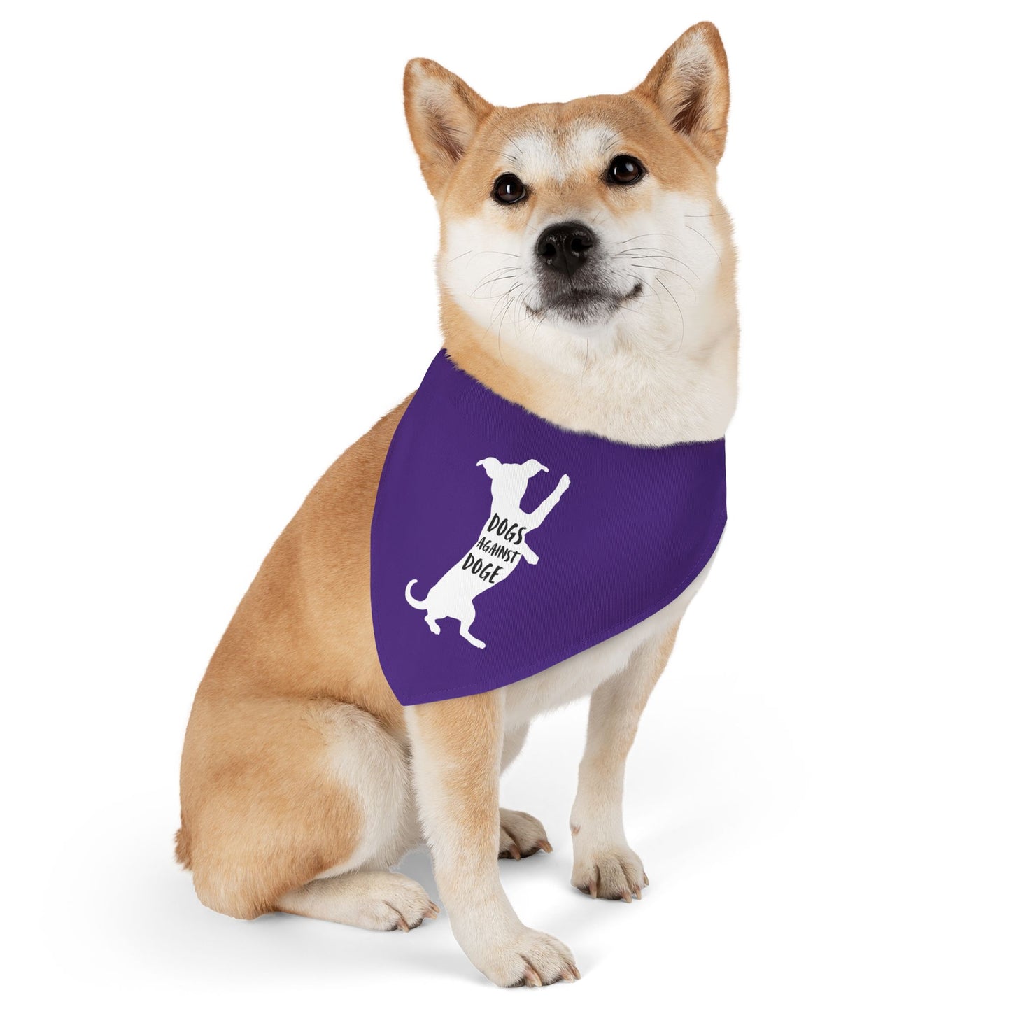 Purple Wiener Dogs Against DOGE Pet Bandana Collar