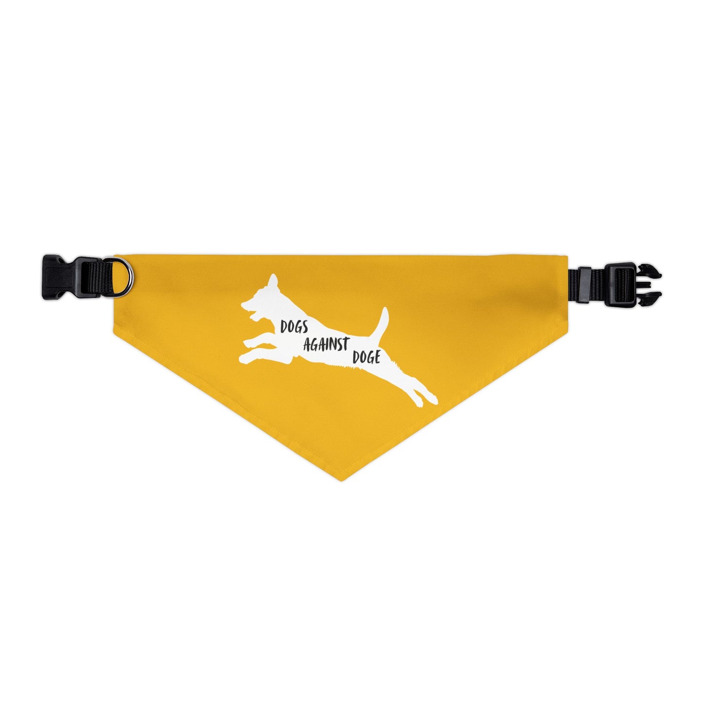 Yellow Dogs Against DOGE Lunging Pup Pet Bandana Collar