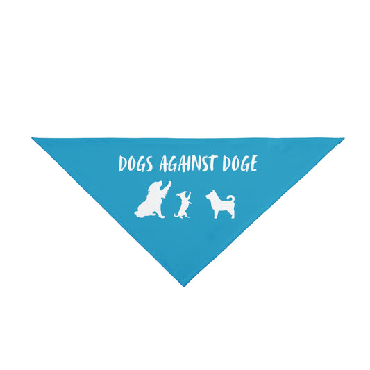 Turquoise Dogs Against DOGE "Stop the DOGE" Pet Bandana