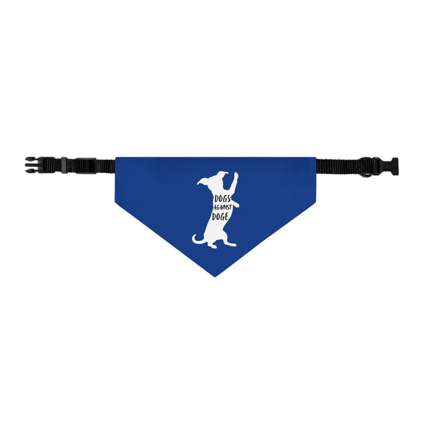 Blue Wiener Dogs Against DOGE Pet Bandana Collar