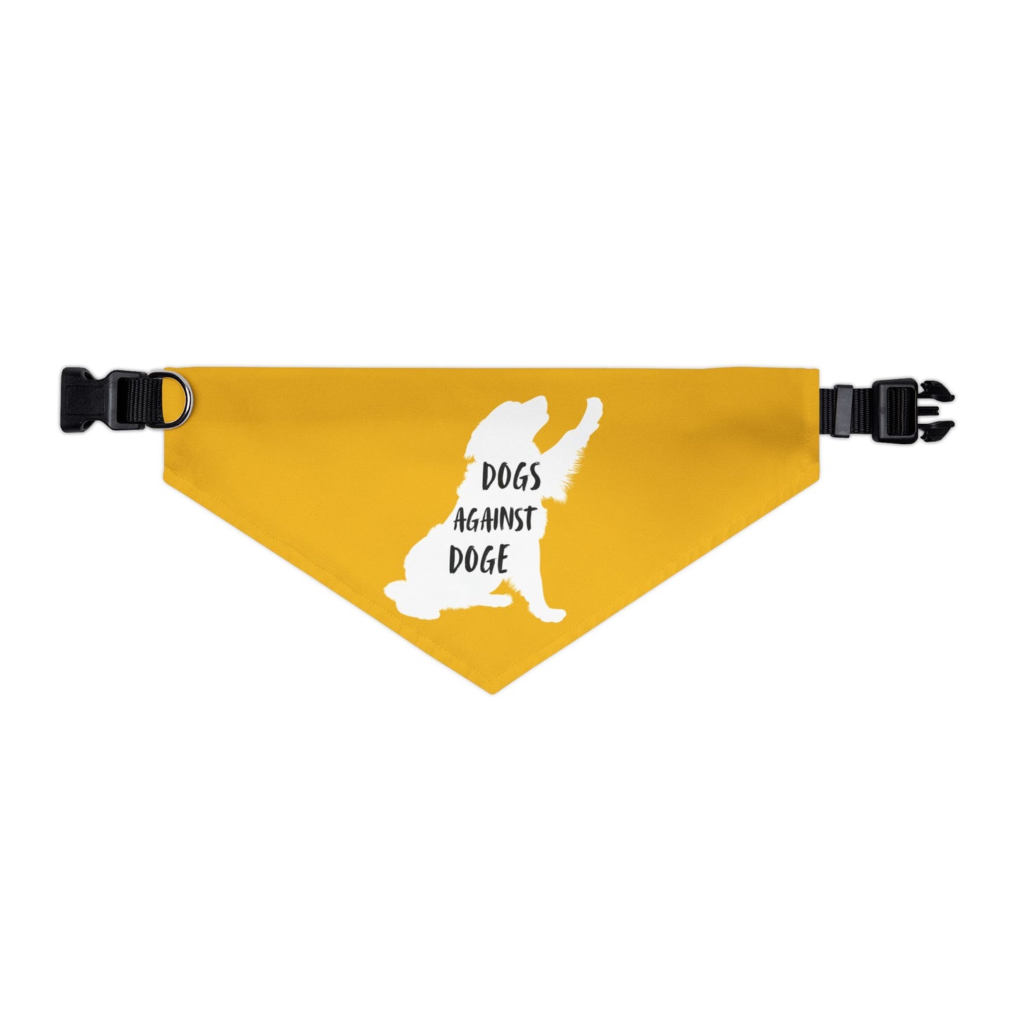 Yellow Dogs Against DOGE Raised Paw Pet Bandana Collar