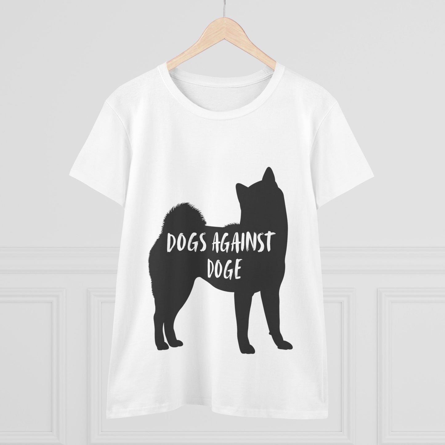 Shiba Inu Women's Dogs Against DOGE White Cotton Tee