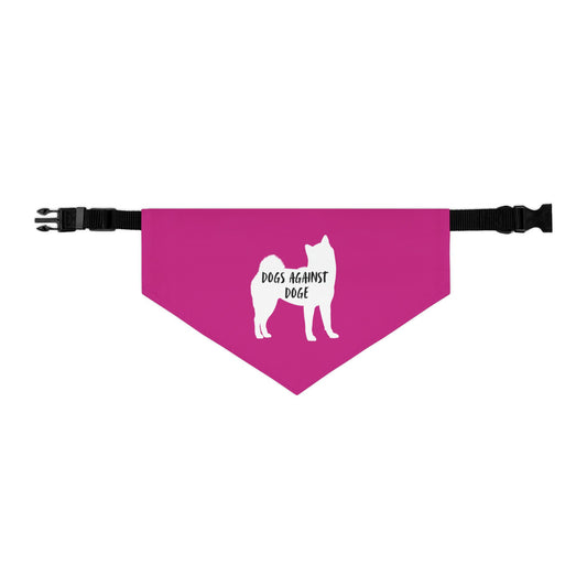 Hot Pink Dogs Against DOGE Shiba Inu Pet Bandana Collar