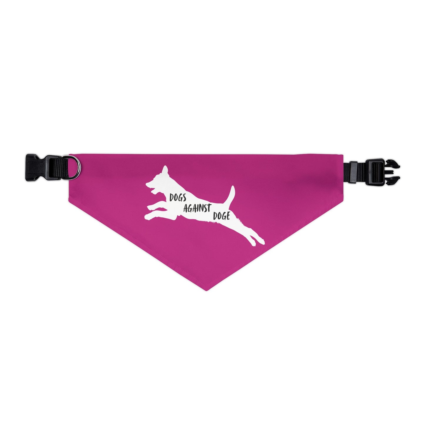 Hot Pink Dogs Against DOGE Lunging Pup Pet Bandana Collar