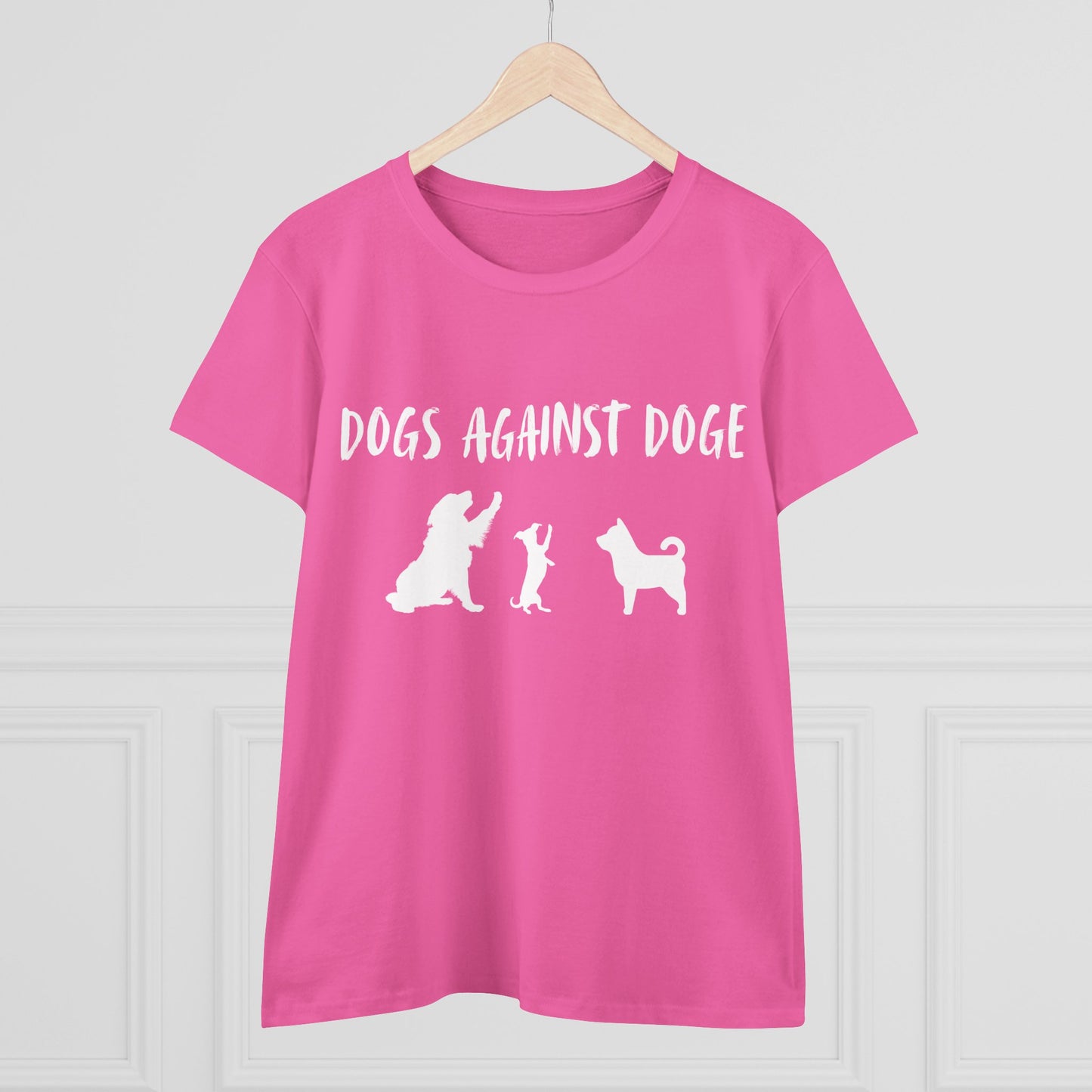 Color Edition: Women's Dogs Against DOGE Cotton Tee