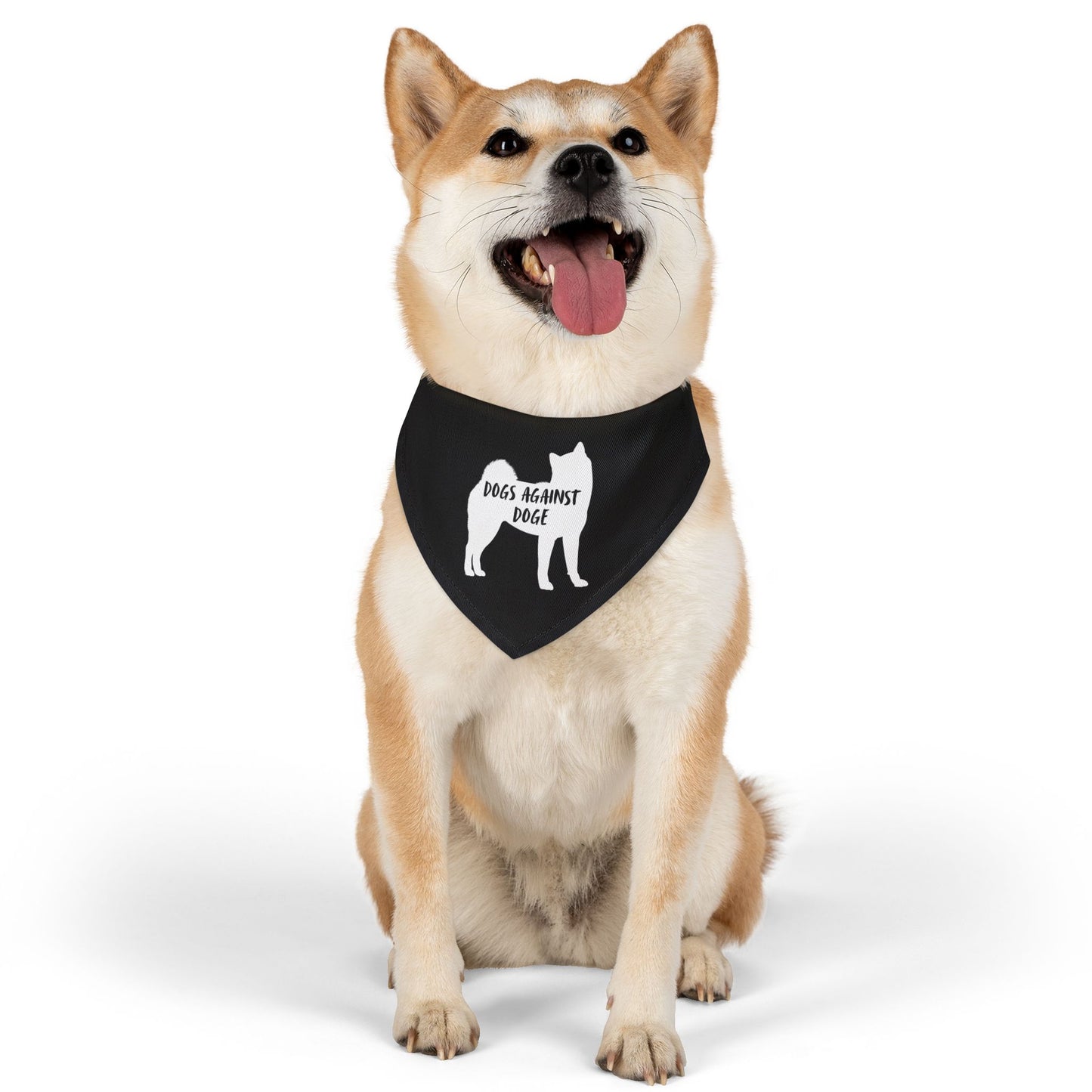 Black Dogs Against DOGE Shiba Inu Pet Bandana Collar
