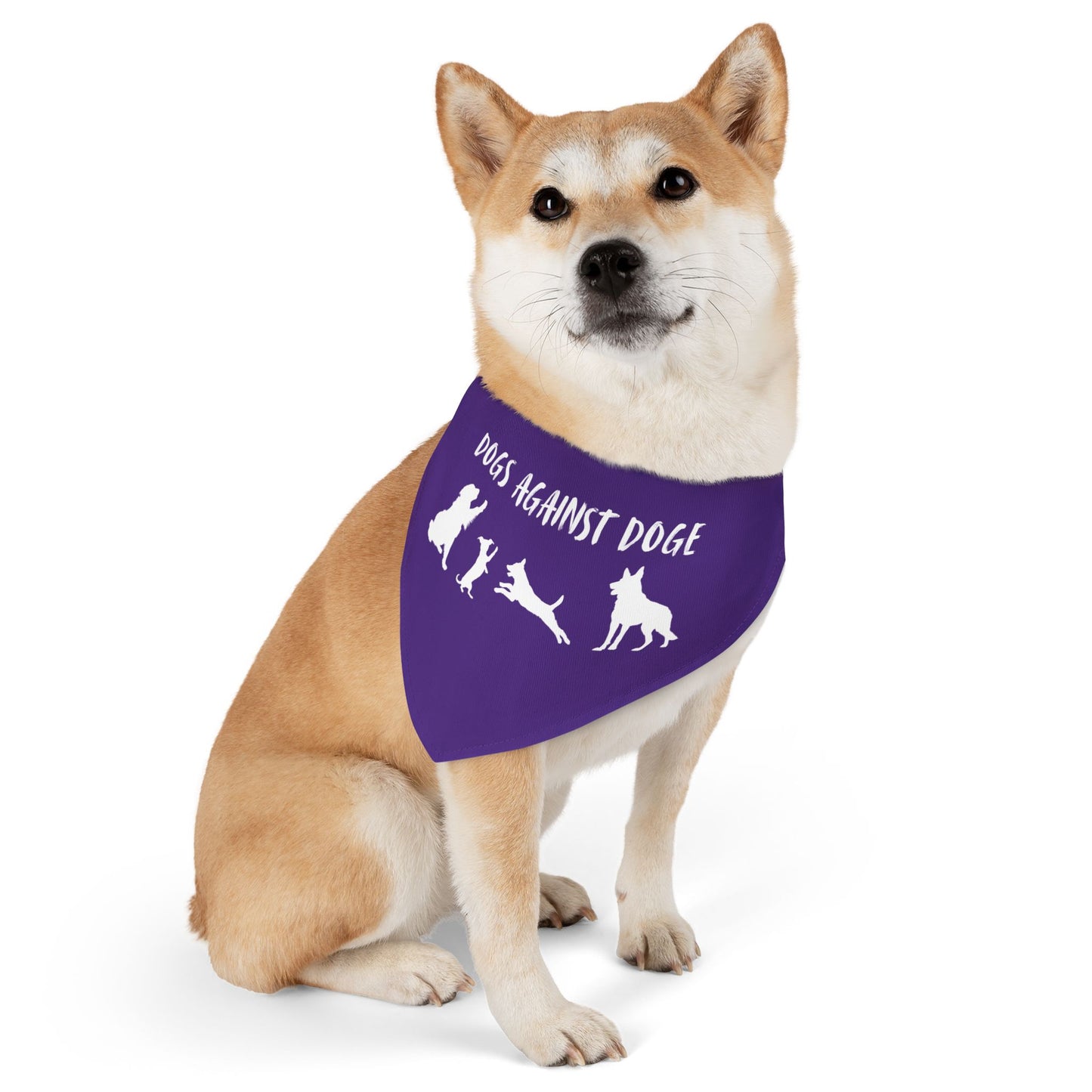 Purple Dogs Against DOGE Protesting Pups Pet Bandana Collar - Stylish Accessory for Dog Lovers