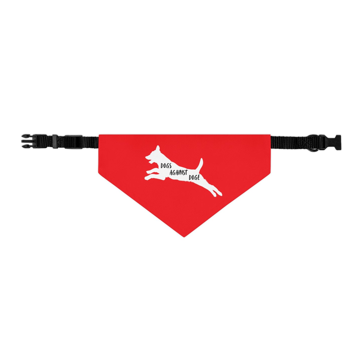 Red Dogs Against DOGE Lunging Pup Pet Bandana Collar