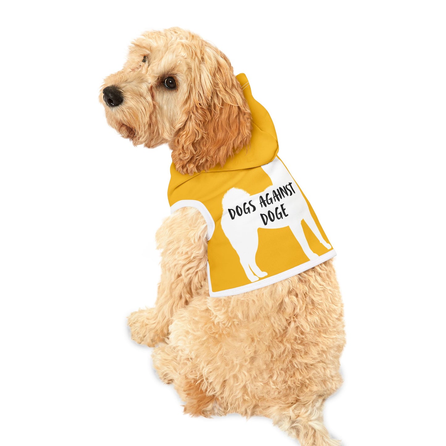 Yellow Dogs Against DOGE Shiba Inu Pet Hoodie